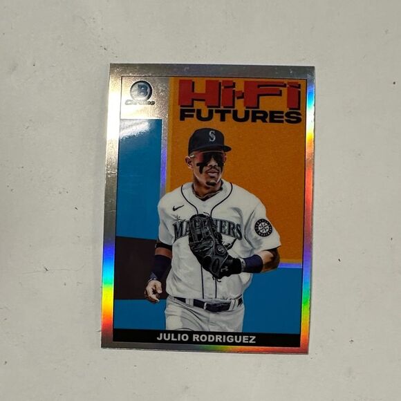Hi-Fi Futures Trading Card - Silver and Orange of Julio Rodriguez mint condition - Picture 1 of 3